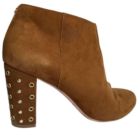 Kate Spade New York Cirra Tobacco Tan Suede Studded Ankle Bootie - Picture 7 of 16